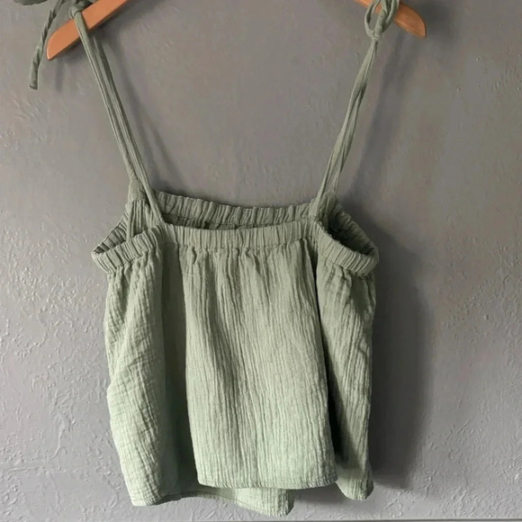 Madewell | gauzey | tie shoulder | flowy | crop | medium - Picture 5 of 10
